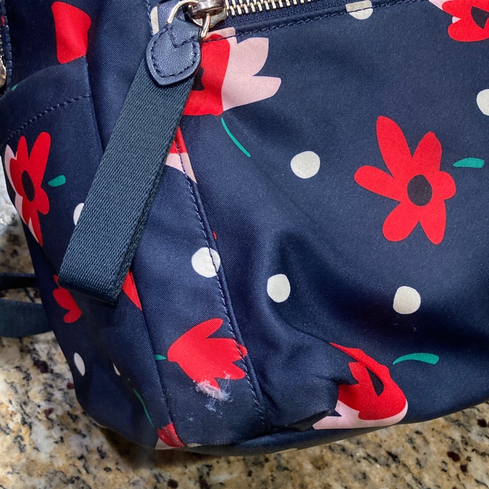kate spade navy floral polka dot backpack - Picture 4 of 16
